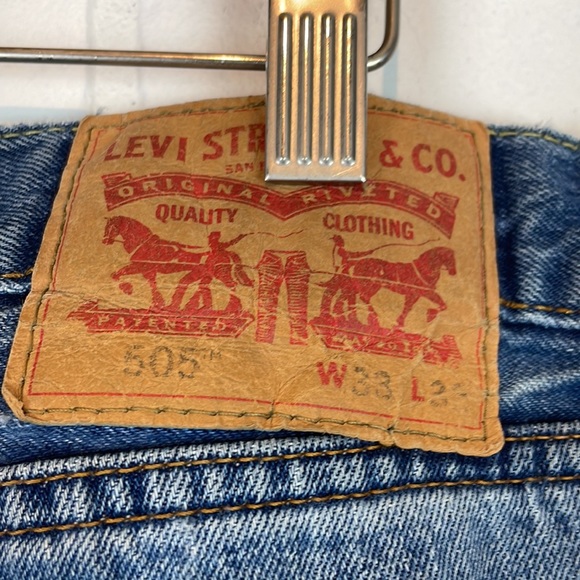 Vintage Levi’s 505 Dark Wash Straight Leg Jeans 31 - Picture 8 of 11